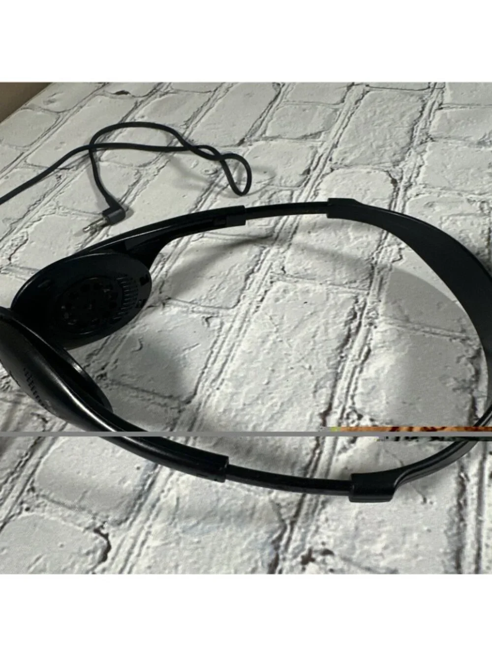 Sony Walkman MDR-027 Black Headset Headphones VINTAGE Tested No Foam Pads